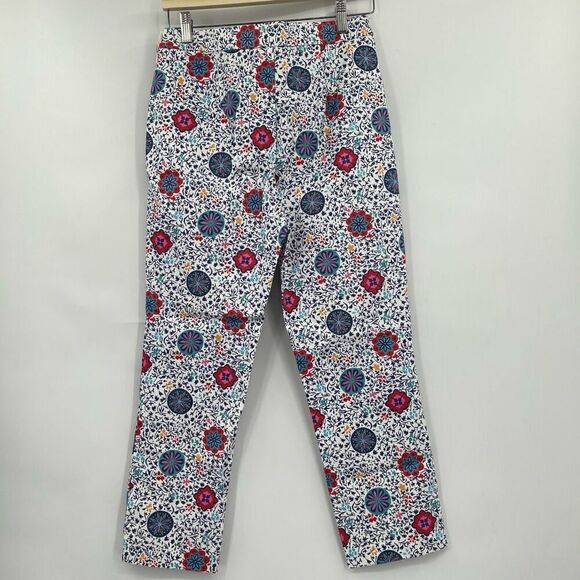 NWT Boden Multicolor Floral Print Side Zip Cropped Al Fresco Pants Size 6P - Picture 5 of 8